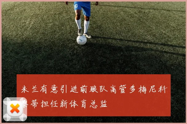 米兰有意引进前狼队高管多梅尼科泰蒂担任新体育总监
