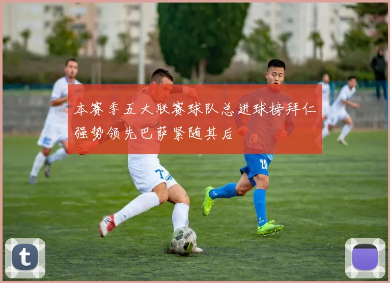 本赛季五大联赛球队总进球榜拜仁强势领先巴萨紧随其后